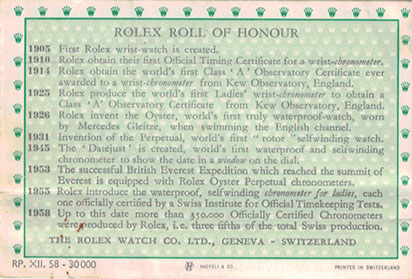 ボックス　様　確認ページ❗ Rolex Vintage Oyster Case Back Date Codes | Rolex Vintage Information